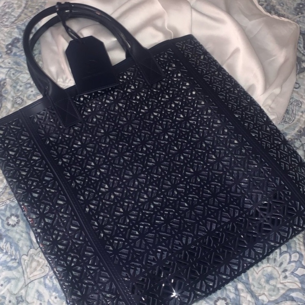 Tory Burch Black Cutout Tote